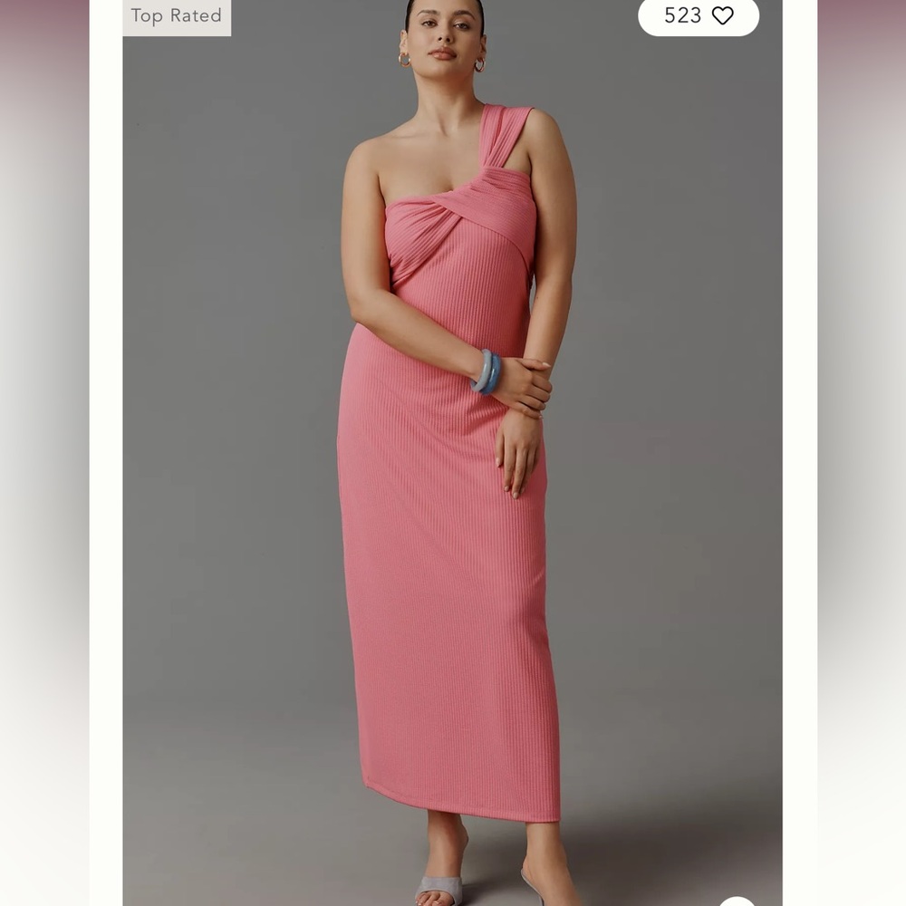 Elegant Pink one shoulder Dress